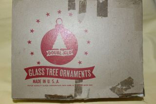 Vintage Usa Box 12 Small Mercury Glass Christmas Ornaments Shiny Brite Usa