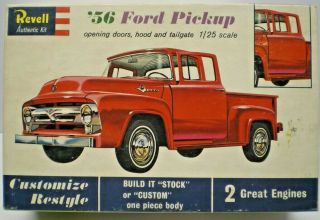 Vintage 1962 Revell 1956 Ford Pickup 1:25 Scale Model H 1283:198