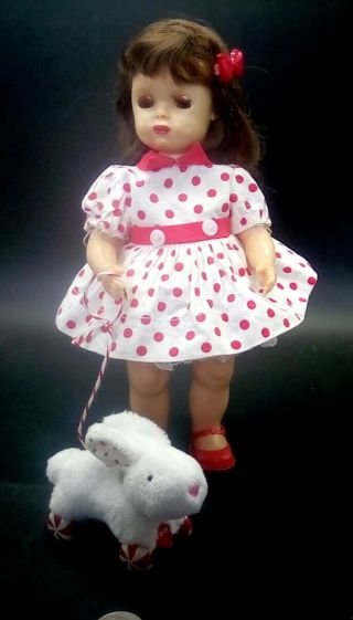 Vintage Tiny Terri Lee Doll Brunette 10 " Walker Dressed Nr Bin