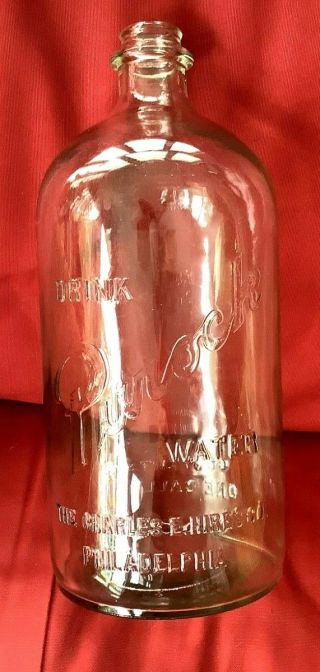 Antique Vintage One Gallon Drink Purock Water Bottle Charles E.  Hires Co.  Philly