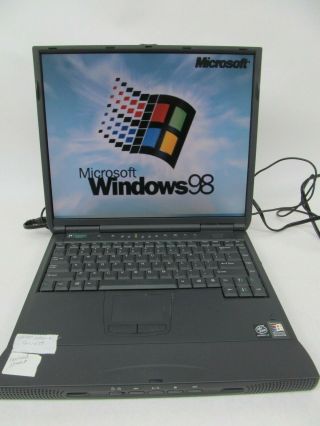 Gateway Solo 9300 Windows 98 Se Laptop  Vintage Dvd 1gb