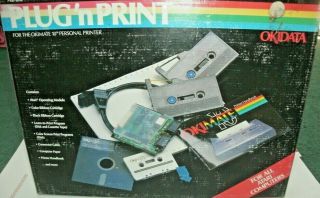 Atari Okidata Plug & Print Kit For The Okimate 10 " Personal Printer Open Box