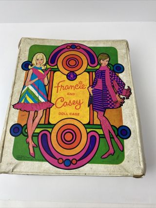 Vtg Barbie 1967 Francie Casey Vinyl Carrying Case Rare,  Inflatable Furniture