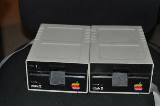 Vintage Apple 5.  25 " Floppy Disk Drive For Apple Ii Iie Plus Computer A2m0003 X 2
