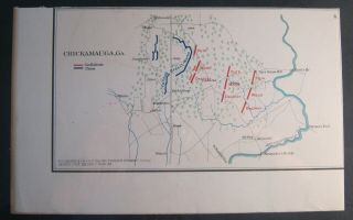 Antique Civil War Map Of Gen.  Cleburne 