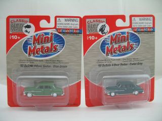 Mini Metals Ho Scale: 1950 Desoto 4 Door Sedan,  Glen Green And Cadet Grey