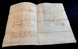 Antique Contract 1666 4 Pages