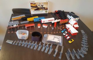 Bachman Ho Electric Model Train Set - Locomotive,  Railroad Cars,  Bridge,  Trestle