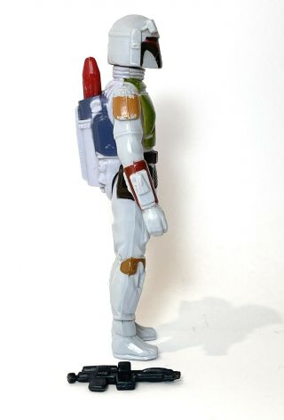 Boba Fett Vintage Star Wars Figure PBP Tri Logo NO COO Scar Unpainted AFA UKG 5