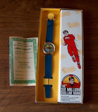 Vintage 1976 Mz Berger Six Million Dollar Man Watch Wristwatch,
