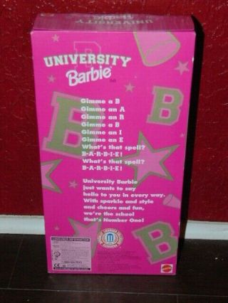 University of Georgia UGA Bulldogs Cheerleader Barbie Mattel; 1996 w/box 2