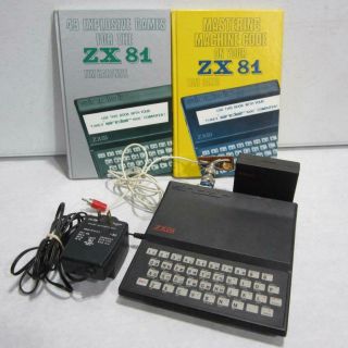 Sinclair Zx81 Personal Computer W/ Zx 16k Ram,  Power Cord & Books