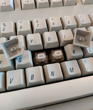 Custom Vintage Apple Extended Keyboard Ii M3501 (aek Ii) (matias Click) W/ Cable