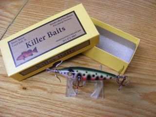 Killer Baits Rusty Jesse Heddon Little Sac Style Glasseye 100 In Spotted Trout