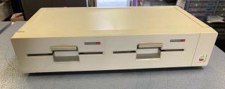 Vintage Apple Duodisk Dual Floppy Drive & Cable For Computer Model A9m0108