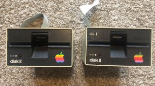 2 Vintage Apple Ii Floppy Disk Drives