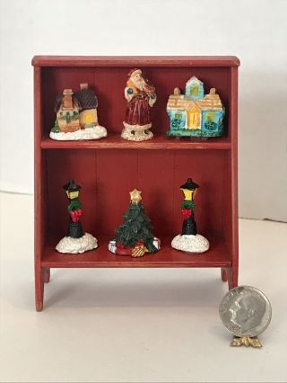 Vintage Artisan Sir Thomas Thumb Miniature Country/ Christmas Shelf 1:12