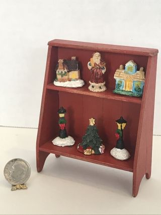 Vintage Artisan SIR THOMAS THUMB miniature Country/ Christmas Shelf 1:12 3