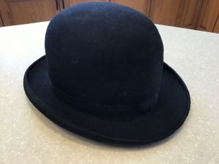 Vintage Men’s Black Hat Lanpher With Wear 7 1/2