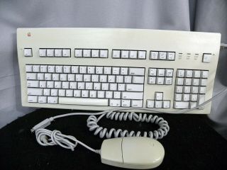 Apple Extended Keyboard Ii M3501,  Bus Mouse M2706 Mac Iigs Adb Desktop Vintage