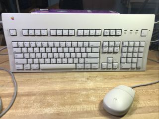 Apple Extended Keyboard Ii M3501,  Bus Mouse M2706 Mac Iigs Adb Desktop Vintage