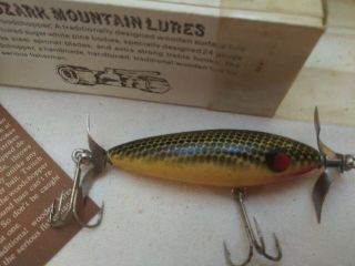 Vintage Woodchopper Topwater Fishing Lure; Ozark Mountain Lures; Nib