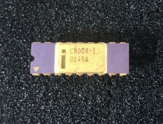Intel C8008 - 1 8008 - 1 Vintage Computer Microprocessor Nos Cpu First 8 - Bit Purple