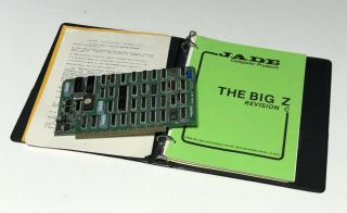 Jade “big Z” Z80 Cpu Card (jgz80 Rev C) W/manuals,  - S - 100 Bus