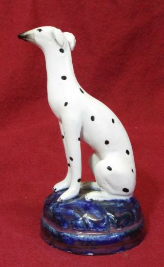 Old Antique 4 " Tall Staffordshire England Miniature Dog Dalmatian Figurine