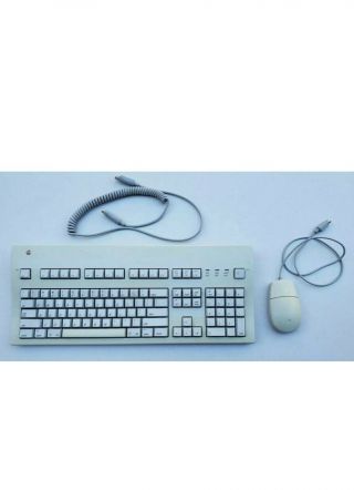 Vintage Apple Extended Keyboard Ii M35501 Adb Cable & Desktop Bus Mouse Ii M2706
