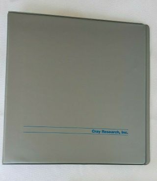 4 Cray Research Inc Vintage Gray Binder 2 " Supercomputer Computer -