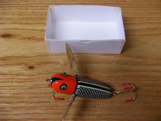 C Hines Heddon Style Crazy Crawler In Red Head Black Scales Color