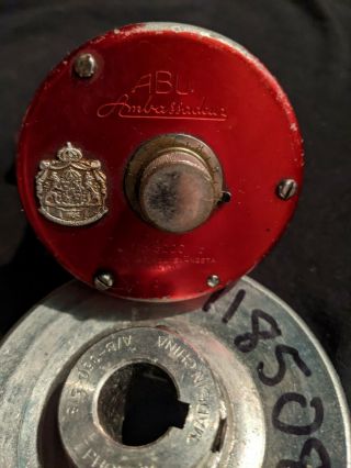Abu Garcia Ambassadeur 5000 Vintage Red Baitcasting Reel Sweden 655682