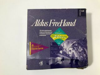 Aldus Freehand Windows Version 3.  10 Graphics Design 1991 Educational Edition