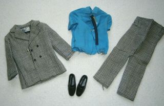 Vintage 1970 Ken Big Business Outfit 1434 Jacket,  Shirt,  Pants,  Shoes & Tie