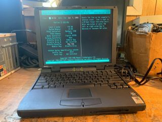 Vintage Dell Latitude Cpi 12 " Gaming Laptop Rs232 9 Pin Serial Parallel Floppy