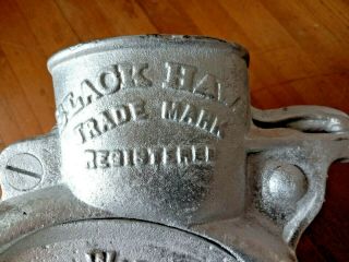 BLACK HAWK Corn Sheller Cast Iron 1903A Black Hawk A.  H.  Patch.  Painted Silver. 3