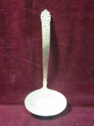 Silverplate King Edward National Silver Co.  Moss Rose Gravy Ladle 7/8 " Nm