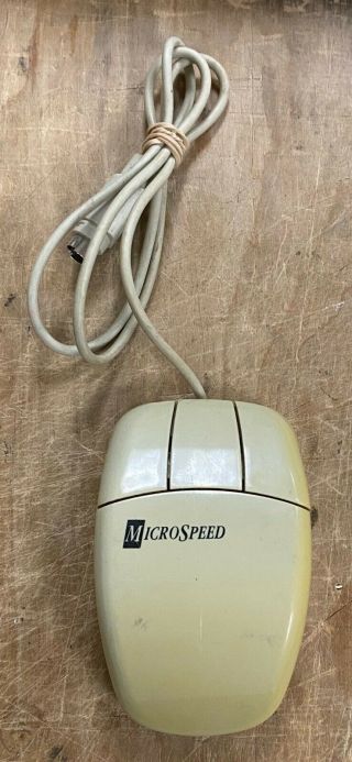 Microspeed 3 Button Mouse Deluxe Mac Adb