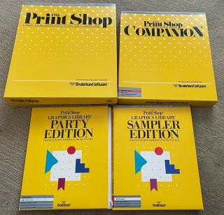 Broderbund The Print Shop & Companion Apple Ii Computers On 5.  25 " Floppy Disks