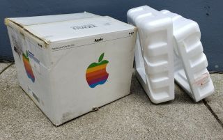 Vintage Apple Color Monitor 100 Box Only W Styrofoam Inserts