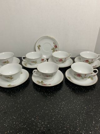 Vintage Thames China Made In Japan Tea Cups And Saucers.  7 Cups And 8 Saucers.