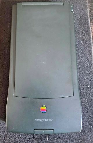 Apple Newton Messagepad 120 With Stylus,  Modem And Leather Case,