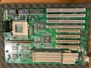 Vintage Rare Ecs P5vx - B Socket 7 At Motherboard - Intel Mmx,  Cyrix,  Amd K5 K6