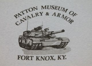 S/m Thin Vtg 80s Patton Museum Fort Knox Kentucky T Shirt War Small Medium