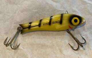Doug English King Bingo Lure Black Tiger Stripe - Vintage Texas Fishing Lure