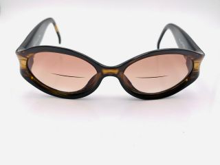 Vintage Christian Dior Gaelle 17e Metallic Brown Oval Sunglasses Frames Only