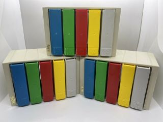 Vintage Srw Cube 3.  5 " Floppy Micro Disk Storage Library Case Set Of 3 - Holds 75