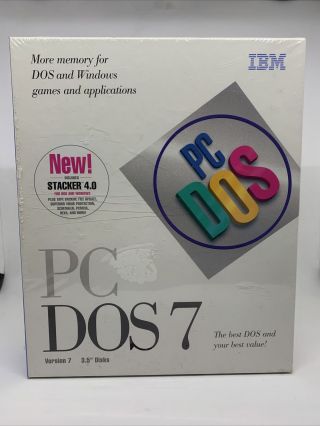 Ibm Pc Dos 7 (version 7) 3.  5” Disks