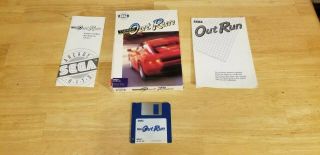 Turbo Out Run Commodore Amiga Sega W Instructions 3.  5 " Disk